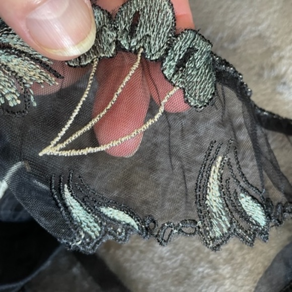 PINK ** Embroidered G-string/Thong. Sheer BRIDAL G-String. Sexy sheer T… - Picture 12 of 12